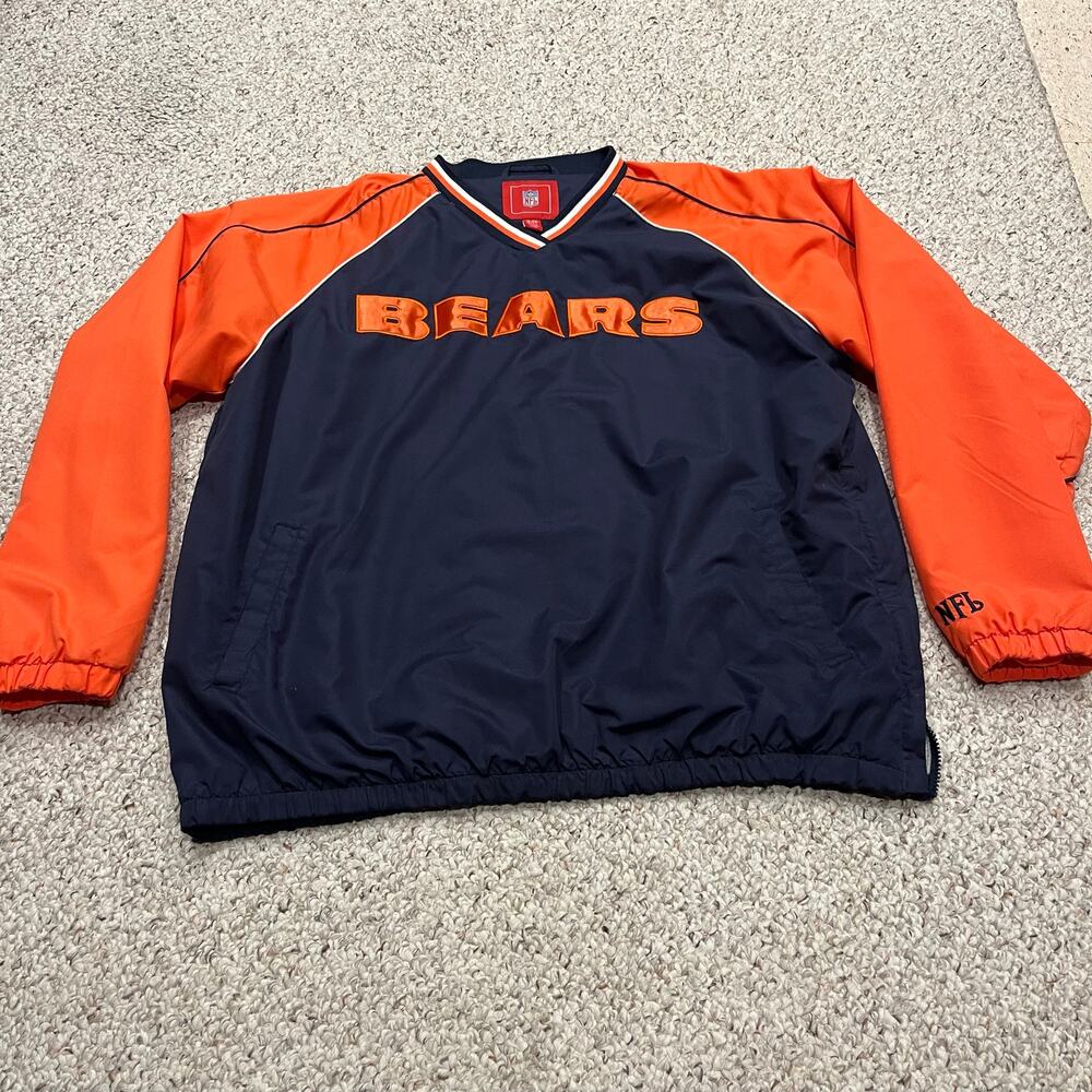 NFL Chicago Bears Pullover Windbreaker Jacket XL Mens Football Sports Casual